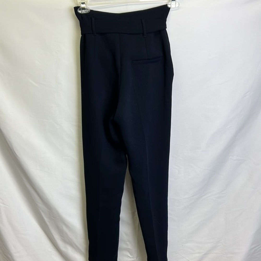 Mango Suit Paper Bag waist Navy Dress Pants Womens Size 2 - Picture 5 of 6
